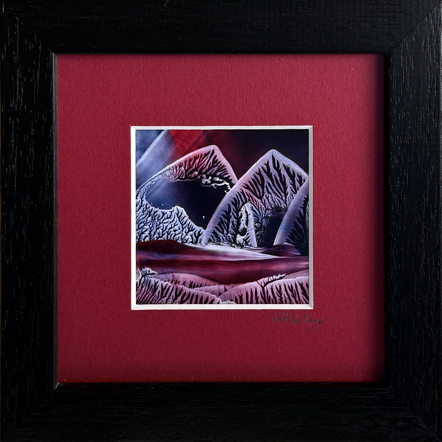 “An Taobh Eile II” - Framed Original Miniature Encaustic Wax Dreamscape Painting