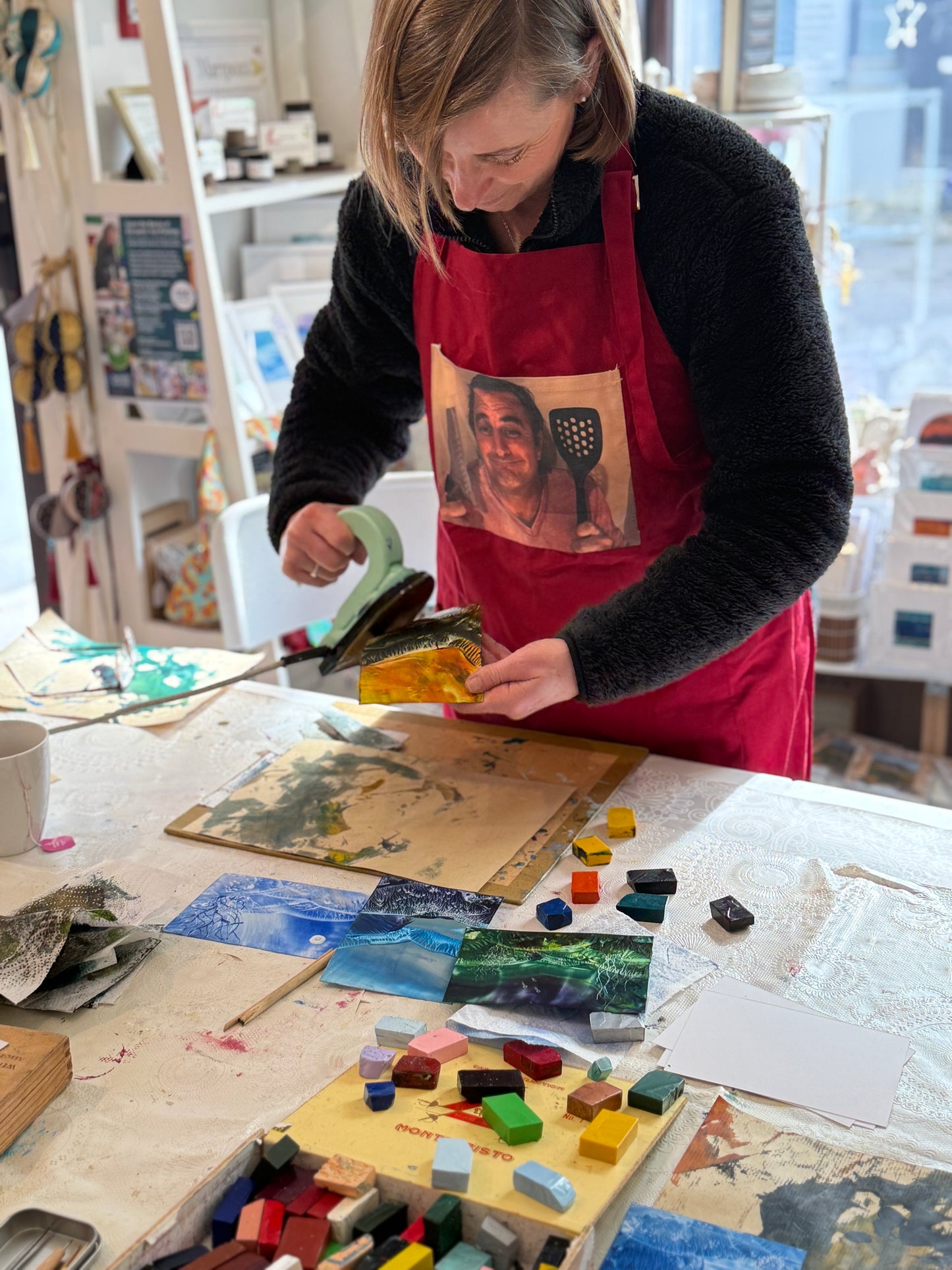 Learn the basics of encaustic iron painting