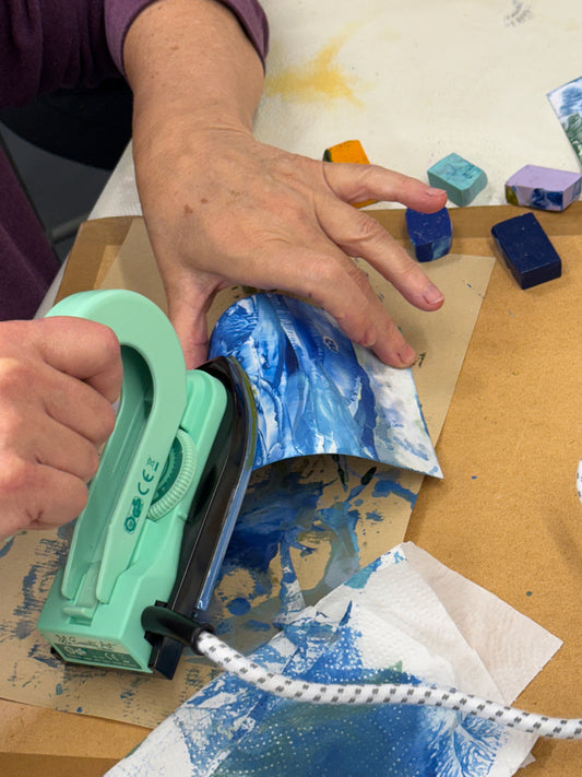 Learn the basics of encaustic iron painting