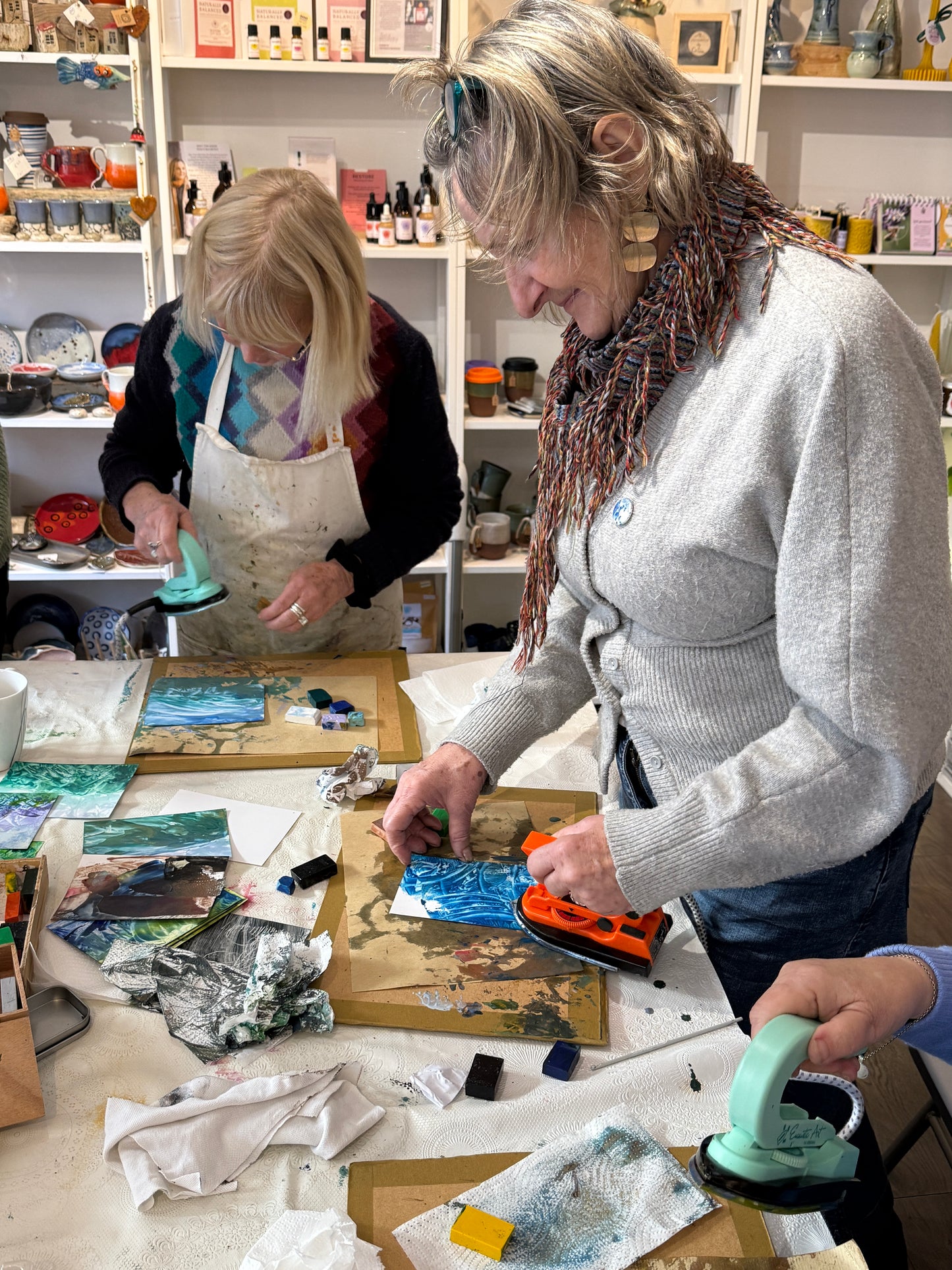 Learn the basics of encaustic iron painting