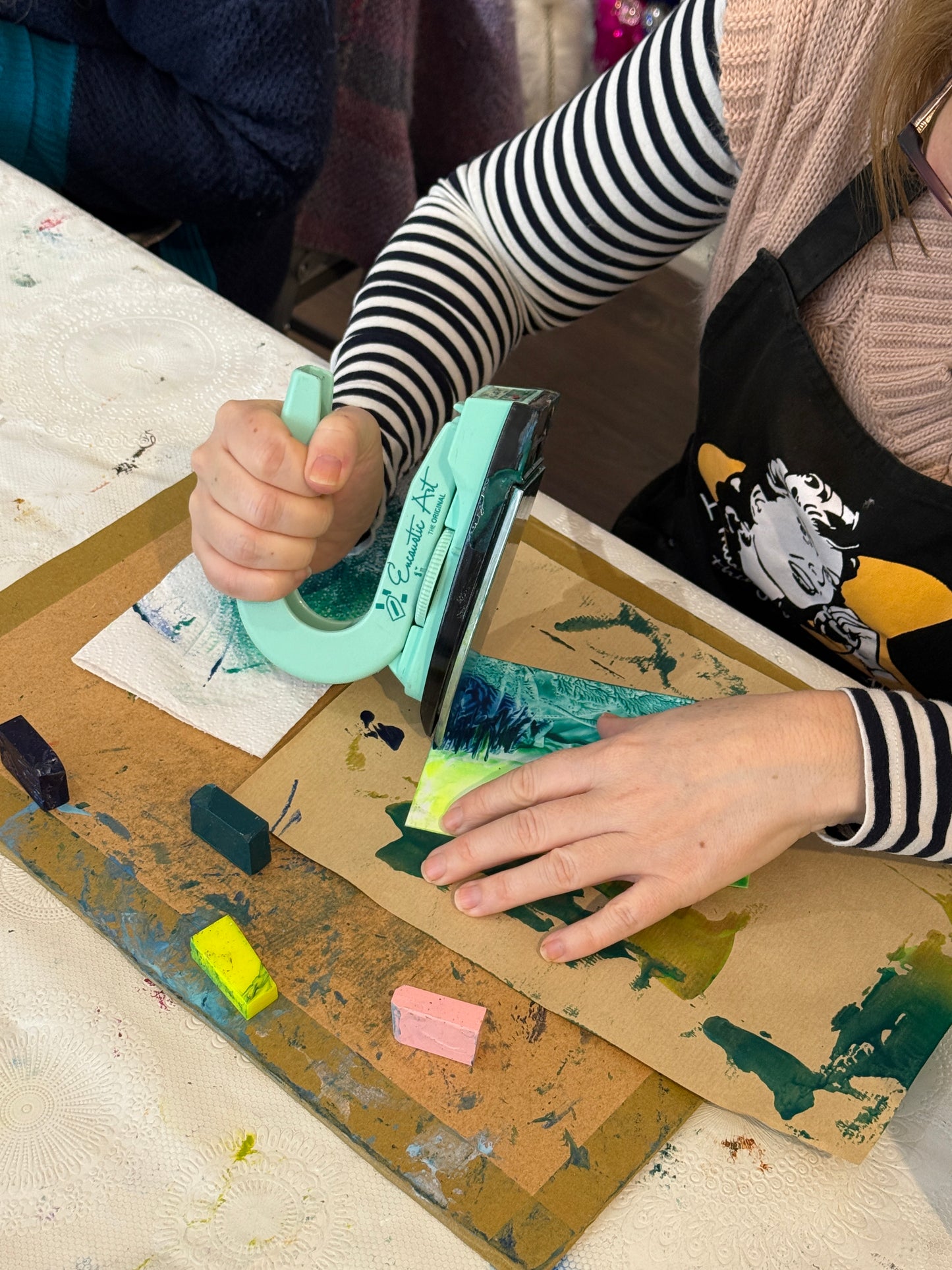 Learn the basics of encaustic iron painting