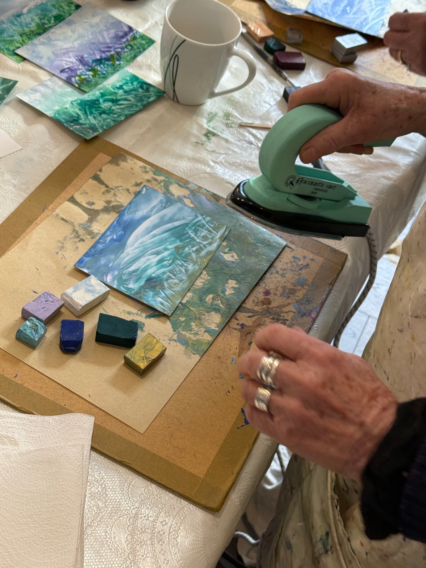 Learn the basics of encaustic iron painting