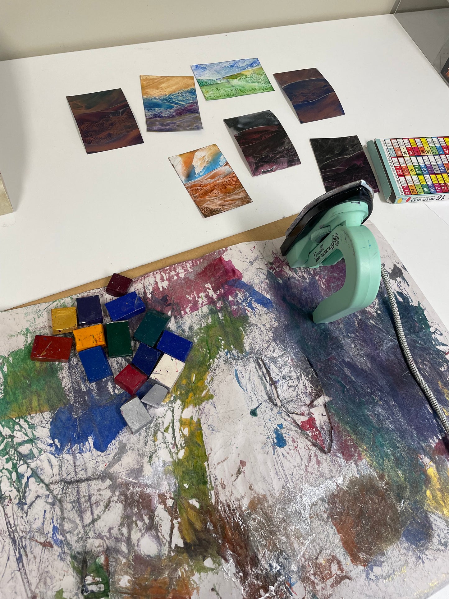 Learn the basics of encaustic iron painting