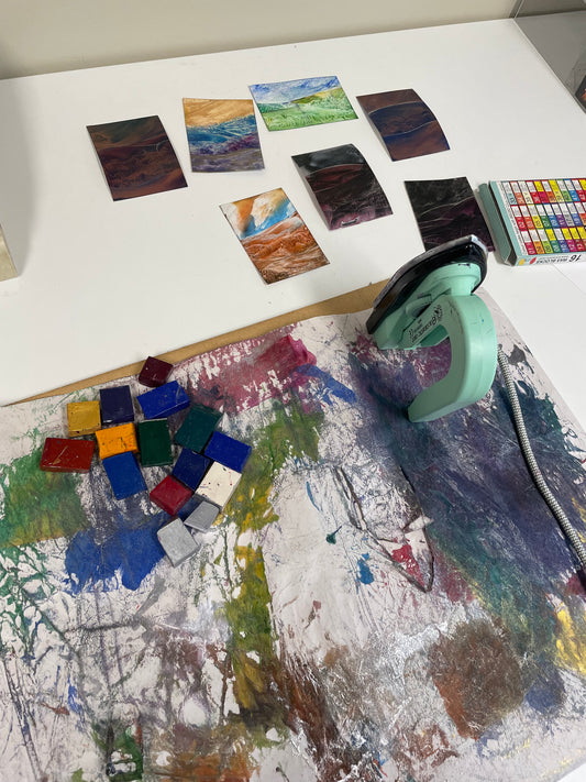 Learn the basics of encaustic iron painting